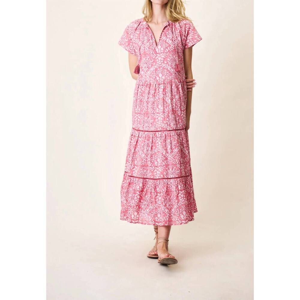 NEW MAREA breakers dress in faded rose lace floral